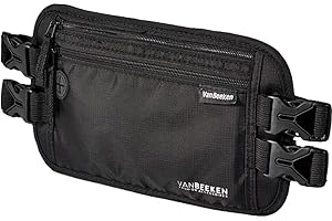Geldgürtel für Reisen-Van Beeken, Diebstahlsicherer Bauchbeutel mit Reisepasshalter, Reise, RFID Reise-Geldgürtel, Reisetasche unter der Kleidung