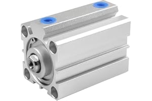 Othmro SDA32 x 40 Cylindres Pneumatiques Minces à Air Comprimé, Vérin Pneumatique Compact en Aluminium, Double Effet, Port PT1/8, pour Systèmes Pneumatiques et Hydrauliques, Alésage 32mm, Course 40mm