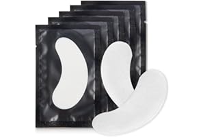 LUNAMOON 50 Paire Patchs Pour Extensions de Cils Gel Patch de Cils Gel Patch Non Pelucheux Gel Yeux Patchs Cils Pad Beaut¨¦ Outil (Black)