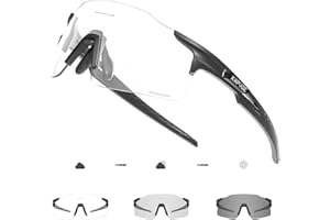 KAPVOE Occhiali Ciclismo Fotocromatici MTB Bici da Corsa Trasparenti Occhiali da Sole Sportivi Montagna Bicicletta Uomo Donna Trekking Arrampicata Correre Golf Baseball Running Corsa - K27