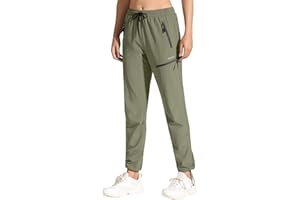 MOCOLY Pantalones Trekking Mujer Pantalón de Senderismo Acampar Protección UV Exteriores con Bolsillos de Utilidad Cremallera