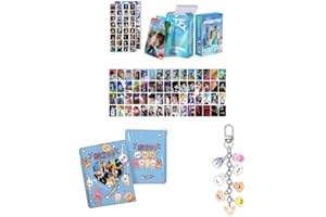 SCISSH K-pop Set 60pcs Photocards Postcards, 64pcs Stickers, Album Binder Holder Book, Keyring Keychain (Stray-kids)