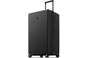 LEVEL8 Valigia Grande Elegante Micro Diamante Strutturato Design Valigia Bagaglio a Mano Valigie Trolley Rigido con Rotelle Girevoli e Lucchetto TSA Integrato 74.5x42.5x34CM, 99L, Nero