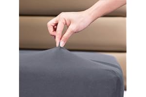 Family Bedding King Size Bed Sheet Bed Cover - Deep Pocket Soft Jersey 100% Cotton 4 Way Stretch Grey Bedding - Shrinkage and Fade Resistant. (King (160x200cm), Grey).