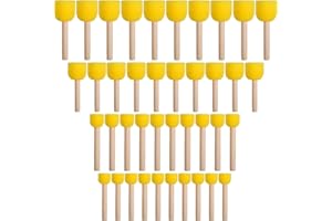 XUDUVAY 40 Stück Schwammstupf Pinsel Set, Runde Schwämme Tupfpinsel Set für DIY Malerei Handwerk Keramik Werkzeuge, 4 Verschiedene Größen von Schwammbürsten