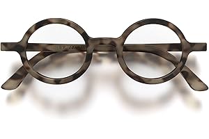 LONDON MOLE® Moley lunettes de lecture | Lecteurs ronds sympas | Homme femme unisexe | Charnières à ressort