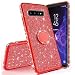 Produktbild Miagon Hülle Glitzer für Galaxy S10 Plus,Luxus Glänzend Mädchen Frauen Weich Silikon Handyhülle mit Strass Diamant 360 Grad Ständer Schutzhülle Etui Cover für Samsung Galaxy S10 Plus