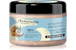 L'ERBORISTICA DI ATHENA'S DAL 1969 L'Erboristica Athena's - Scrub Corpo Idratante e Vellutante - Crema Corpo Esfoliante e Levigante con Olio di Cocco, Olio di Monoi e Granuli di Albicocca - 200 ml