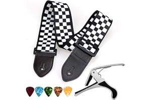 LTHERMELK Baumwolle Gitarren-Gurt Verstellbare Gitarrengurte Bequem und atmungsaktiv Gelten E-Gitarre Akustikgitarre Westerngitarre