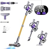 Aspirateur Balai sans Fil 450W/40KPA, 50 Minutes Autonomie Aspirateur sans Fil Puissant avec Écran Intelligent, aspirateur ba