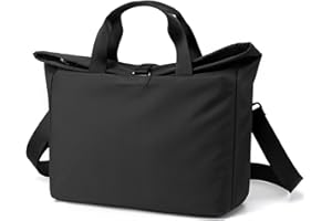 zhongningyifeng Męska torba na ramię 14 cali torba na laptopa nylonowa wodoodporna biznesowa codzienna czarna torba kurierska do pracy szkoły podróży, Czarny