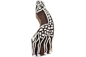 IBA Indianbeautifulart Handmade Wooden Blocks Giraffe Pattern Textile Print On Fabric Border Stamp