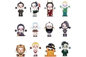 POP MART SKULLPANDA x The Addams Family Series-12PCS Figura Aleatoria Figura de Acción Popular Figura Coleccionable y Adorable Juguete Artístico Regalo Creativo