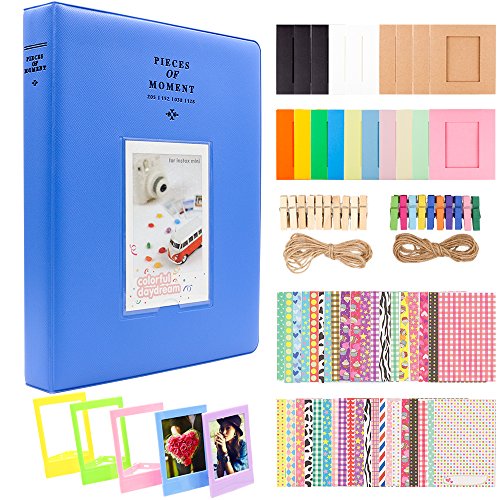Ablus Store 2x3 Pouces Papier Photo Album Set de Film pour Fujifilm Instax Mini Caméra, Polaroid Snap, Z2300, SocialMatic Instant Cameras et Zip Instant imprimante (Bleu Cobalt, 128 Poches)