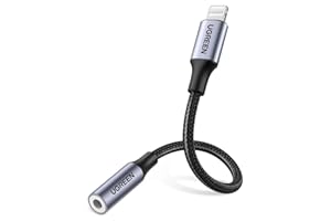 UGREEN Adattatore Cuffie per MFi Certificato Cavo Lightning a Jack 3.5mm Compatibile con iPhone 14 Pro Max 13 12 Mini 11 SE XR XS (Grigio)
