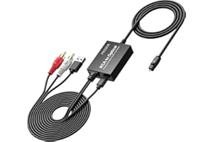 PROZOR Analog to Digital Audio Converter - RCA to Optical Converter Cable Analogue RCA Signals Into Toslink SPDIF Optical Digital Signals with Optical Cable for Turntable CD Player DVD to Soundbar