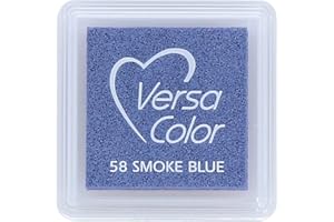 Tsukineko VersaColor Stempelkissen - Blau, Smoke Blue - Klein - Deckend, Wassbasis - Wasserfest - Embossing