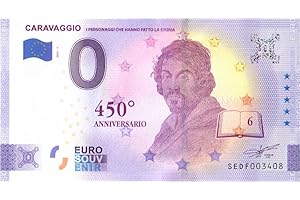 0 EURO SCHEIN Banconota da 0 Euro Italia 2021 · Caravaggio · Souvenir Zero €