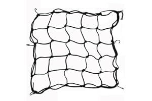QIJIEFENCC Motorrad Gepäcknetz,Gepäcknetz Fahrrad,Gepäckspanner mit Haken Fahrrad,Gepäcknetz Elastisch,Helmnetz mit Haken,Fahrrad Spanngurt,Schwarz