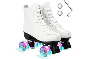 ERNAN Patines LED, Patines 4 Ruedas,Patines En Paralelo Niña/Mujer,4 Ruedas Hombre,Top Alto Clásico PatinesSobreRuedas Adulto,Adecuado para Principiantes