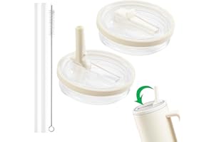 YUENGJGI 2 coperchi di Ricambio per Tazza Stanley Cup da 40 oz, Coperchio Riutilizzabile a Prova di perdite, Coperchio di Ricambio con Cannuccia, Coperchio di Ricambio Stanley Cup