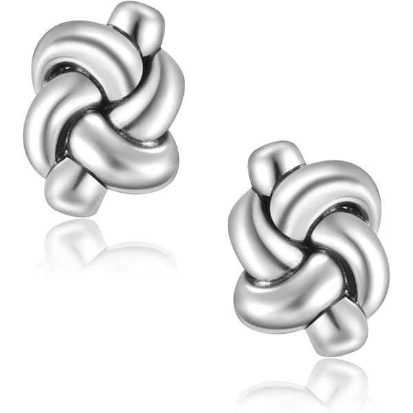 thumbnail image 2 of 9ct Gold 6mm Knot Stud Earrings – Yellow, Rose, White, Or Multi-Coloured, Jewellerybox 2 of 6