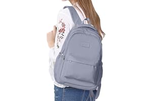 VORAE School Backpack for Girls, Waterproof Back to School Bag Suitable for Primary Secondary School, Unisex Casual Daypack Solid Color Rucksack for Boys Girls Teens