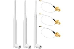 MesTechnology 850-900MHz LoRa-antenn 3dBi Gain Omni SMA hane + 10 cm förlängningskabel 3-pack