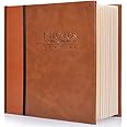 Safedealshop Leather Family Photo Album, Handmade, Waterproof & Dustproof, Holds 3x5 to 8x10