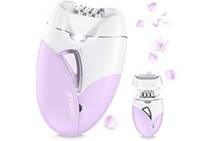 BUBBACARE Épilateur Électrique Femme, Épilateur Facial Sans Fil de cheveux avec Lumière LED, Rechargeable Mini Épilateur Tondeuse pour Femme Épilation pour Le Visage, Aisselles, Bikini et Les Jambes