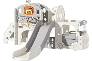 Lnhcrbs Scivolo Da Giardino per Bambini, Scivolo per Bambini Adatto Ad Attività Sia All'Aperto Che Al Chiuso, con Binocolo, Scivolo per Bambini Da Casa Interno in Polietilene Ad Alta Densità