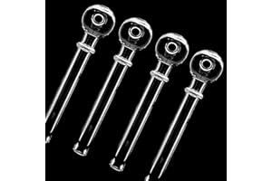 PINGZHI 5 Inch Glass Pipe Oil Burner Clear Thick Glass Oil Pipe (4 Pcs)