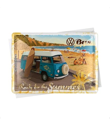 Plaque Décorative En Métal VW Bulli #2 - Format 10x14 Cm - Nostalgic-Art - Neuf