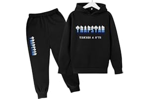 GENERIC Trapstar Bambini Tuta Trapstar London Shooters Stampato per Ragazzi Ragazze 2 Pezzi Tuta Sportiva Trapstar London Tuta Felpa con Cappuccio e Pantaloni,Tute da ginnastica bambini e ragazzi