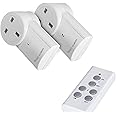 Wireless Remote Control Sockets, Vlio Home Programmable Electrical Outlet Switch Plug for Lights, Power Strips, Household Appliances, up to 30m/100ft Operating Range, 2 Pack
