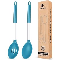Set Di 2 Spatole Per Pesce In Silicone E Acciaio Inox, Sottili 0,8 Mm, Resistenti Al Calore, Per Pentole Antiaderenti, Adatte A Pesce, Uova E Pancake