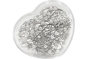 JYC CREATIVE 100 spille da cucire, spille da cucito con testa rotonda, spille con testa a sfera colorate, spille per decorazioni, spille per cravatte, spille per matrimonio, (bianco -101)