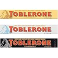 Toblerone Trio Chocolate Bars, White Chocolate, Dark Chocolate, Original Chocolate,100g (Pack of 3)