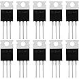 YINETTECH 10PCS IRLZ44N Logic Level MOSFET Transistors 47A 55V N-Channel MOSFET Transistors 29x10x4.5mm Used be Electronic Switches Controllable Rectifiers
