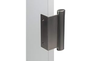 Gedotec AMAR uchwyt meblowy do drzwi przesuwnych, uchwyt drążkowy do drzwi składanych i szafek – metalowy składany uchwyt do drzwi przesuwnych BA 64 mm | uchwyt do szafy o wyglądzie stali szlachetnej | 1 sztuka – uchwyt do drzwi składanych ze śrubami