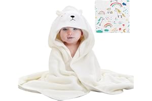 DKDDSSS Ręcznik dla niemowląt, ręcznik z kapturem dla dzieci, szlafrok z kapturem, super chłonny