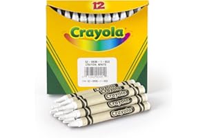 Crayola Crayons, White, Single Color Crayon Refill, 12 Count Bulk Crayons, School Supplies