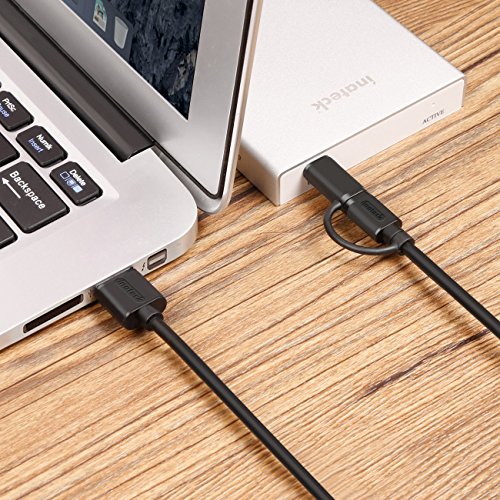 2in1 Inateck Micro USB Kabel & USB C Kabel, Datenkabel mit Micro USB und Typ-C zu USB 2.0 Typ A für Geräte mit Micro USB und Typ C Anschluss, inklusive Nexus 6P, Nexus 5x und Samsung, 100cm - 6