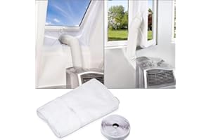 JTENG Fensterabdichtung Für Mobile Klimageräte und Abluft-Wäschetrockner, (Weiß)