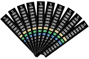 VILLCASE 10pcs Traditional Stick-on Digital Temperature Thermometer Strip Degree Celsius System Display