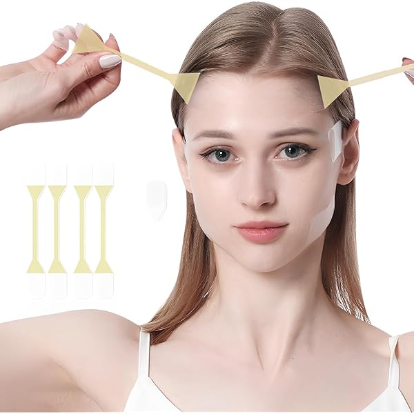 80 Pegatinas de Lifting Facial Cinta Invisible de Lifting Facial Cinta Invisible de Lifting Facial con 6 Cuerdas Ajustables : Amazon.es: Belleza