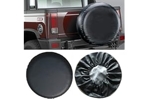 MASO Reserverad-Abdeckung, Leder, Reifen-Abdeckung, wasserdicht, Sonnenschutz, 40,6 cm, für Auto, SUV, Wohnwagen (Durchmesser 75–78 cm)