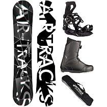 Pack Snowboard Airtracks Refractions Game Wide + Fixations Master FASTEC - Pour Homme, Extra Large