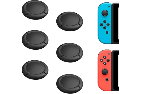 Hawdows Agarres para el Pulgar, 3 Pares Thumb Grip Set, Tapones para Joystick, Capuchón de Reemplazo para Joystick para Nintendo Switch, Switch Lite y Controlador OLED de Switch (Negro)