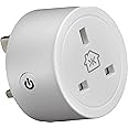 Knightsbridge Smart WIFI Plugs with Energy Monitoring - Certified works with Amazon Alexa & Google Assistant, no hub required, with standby wattage 0.3W